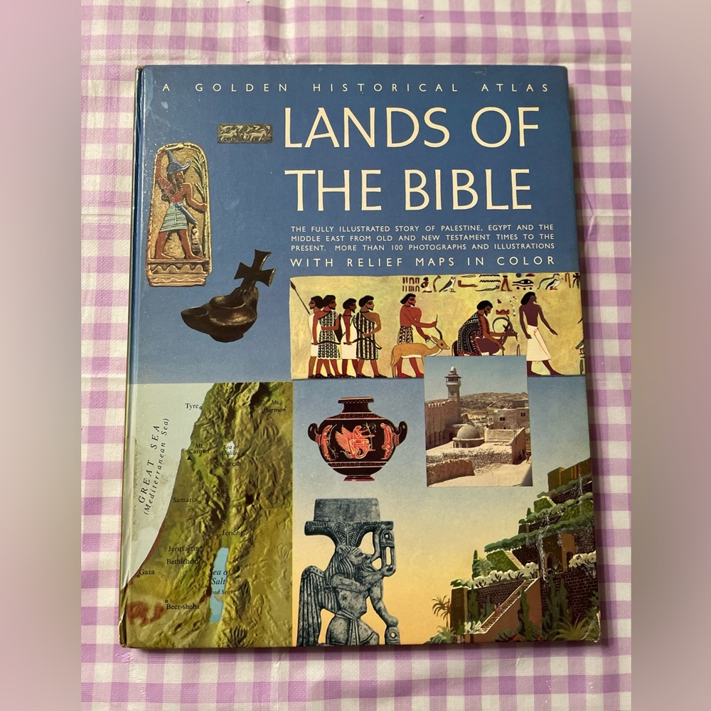 Vintage, Lands of the Bible Book, Golden Historical Atlas, Hardcover.
